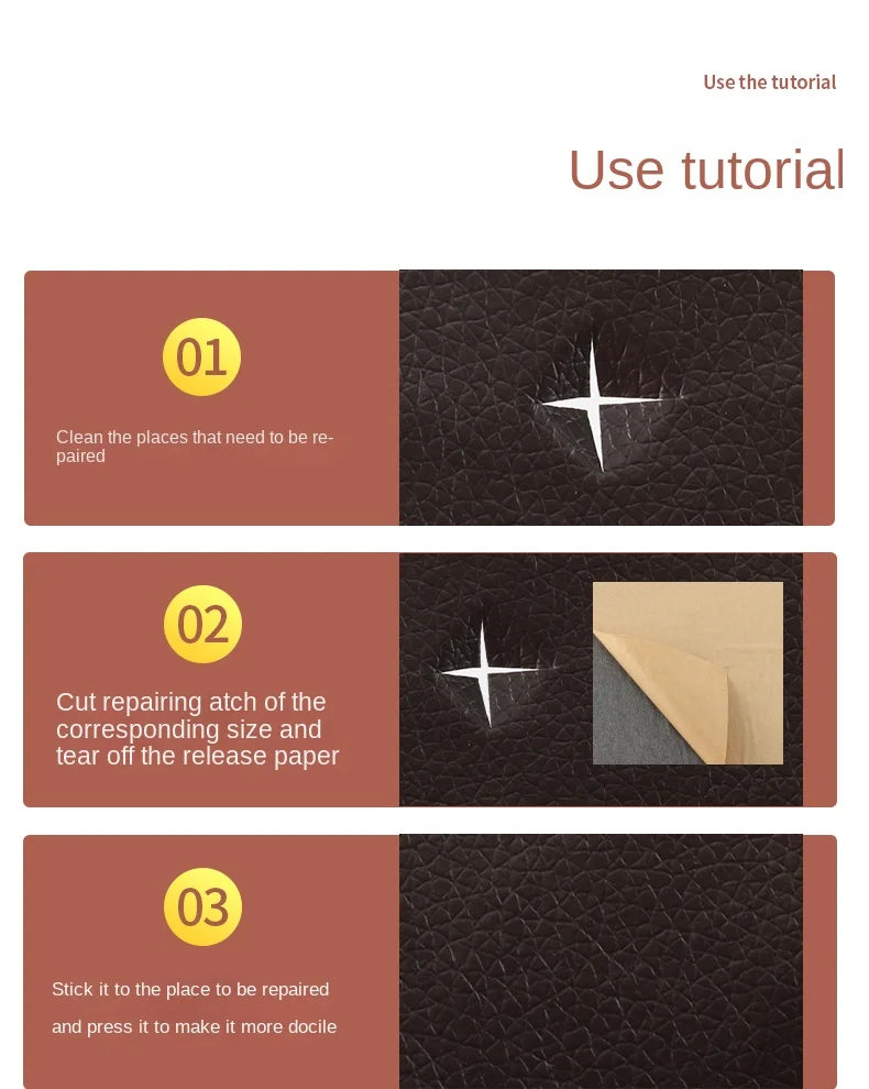( কালো - লম্বা ৪.৫০ফুট -চওড়া ২.৩০ফুট ) Self-adhesive Leather Stickers Patch