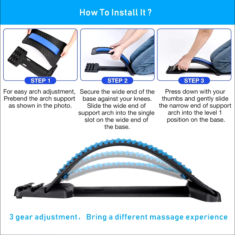 (পিঠ, কোমর এবং ঘাড়ের ব্যথা)Multi-Level Adjustable Back Massager - China To BD Web