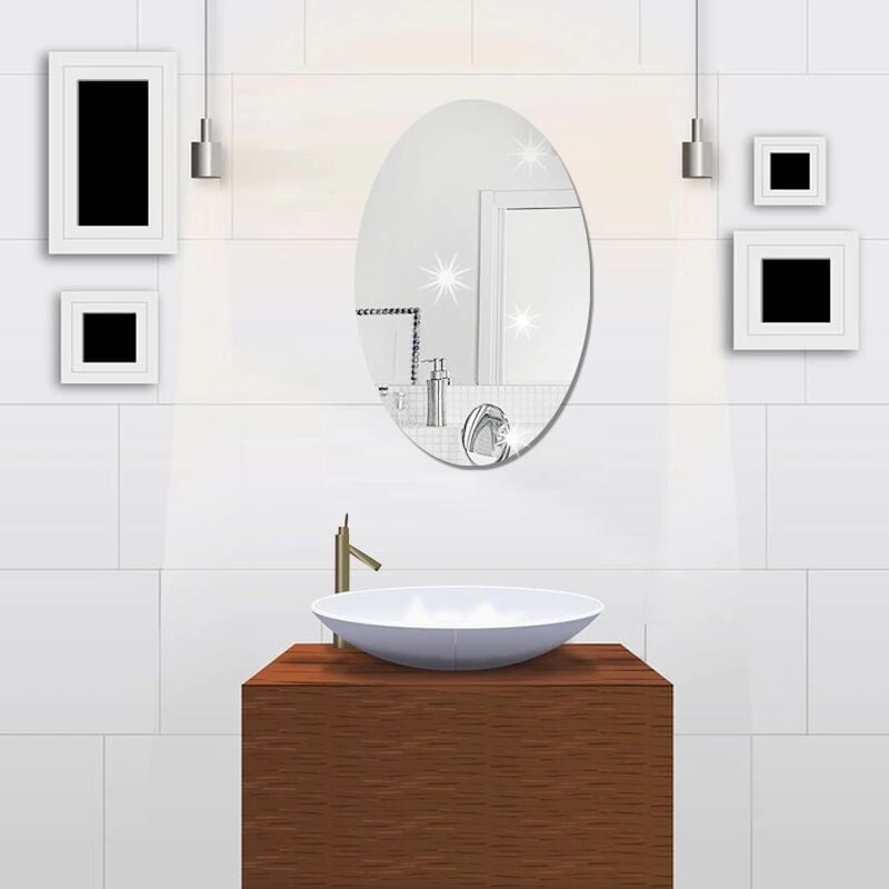 (OVAL) Arcylic Mirror Stickers 27*42CM Wall Stickers - China To BD Web