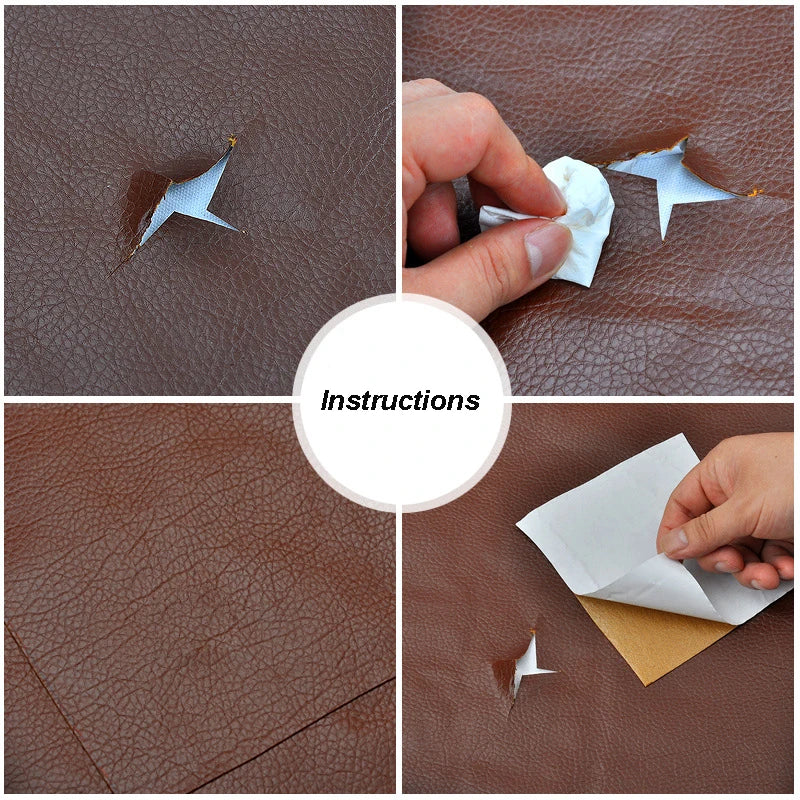 ( চকলেট - লম্বা ৪.৫০ফুট -চওড়া ২.৩০ফুট ) Self-adhesive Leather Stickers Patch