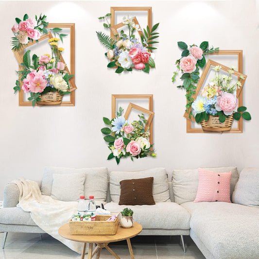(৪ পিচের সেট) Flower Baskets Wall Stickers DIY Plants - China To BD Web