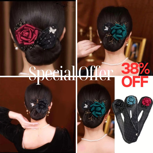 (৩টি কালারের কম্বো)৩৫০ টাকা ডিসকাউন্ট Green Rose Invisible Hair Coiler Lazy People Hairpin - China To BD Web