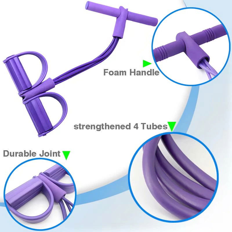 ( পার্পল কালার ) High Quality Multifunctional Foot Paddle Pull Rope Purple - China To BD Web