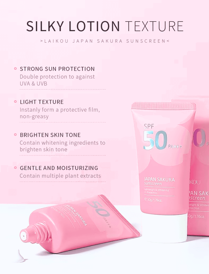 Laikou japan sakura sunscreen One Of the Best Cream + Sunscreen. - China To BD Web