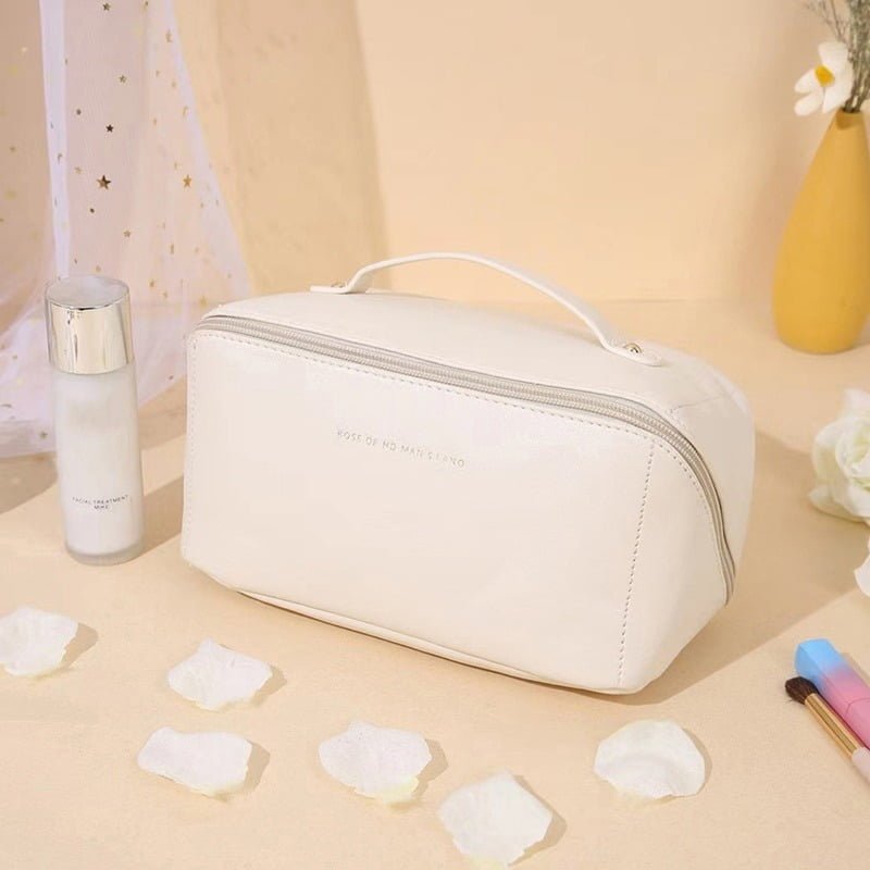 Large Pu Leather Travel Cosmetic Bag (Creem) - China To BD Web