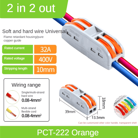 (২০পিচ মাত্র ১৮০০ টাকা)Mini Fast Wiring Cable Connectors Universal Compact Splitter - China To BD Web