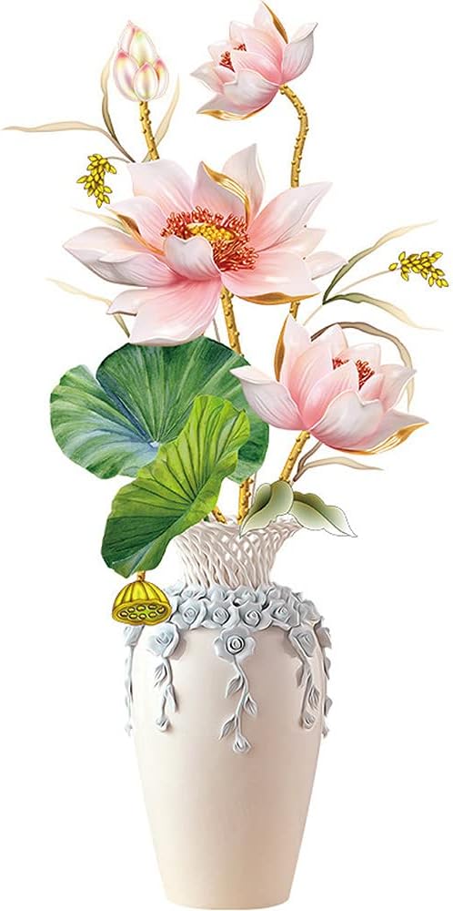 Pink Lotus Vase Wall Stickers Living Room - China To BD Web
