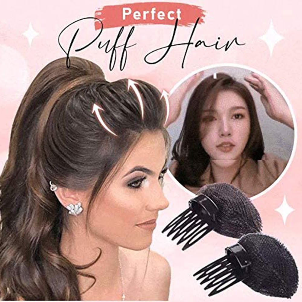 (৩ পিচের সেট ) Puff Hair Head Cushion Invisible Fluffy Hair Pad Sponge Clip - China To BD Web