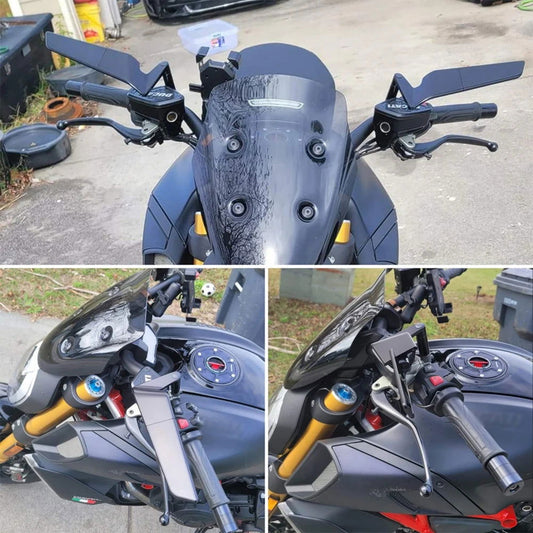 Stealth Universal Rear View Motorcycle Aluminum Mirror - China To BD Web