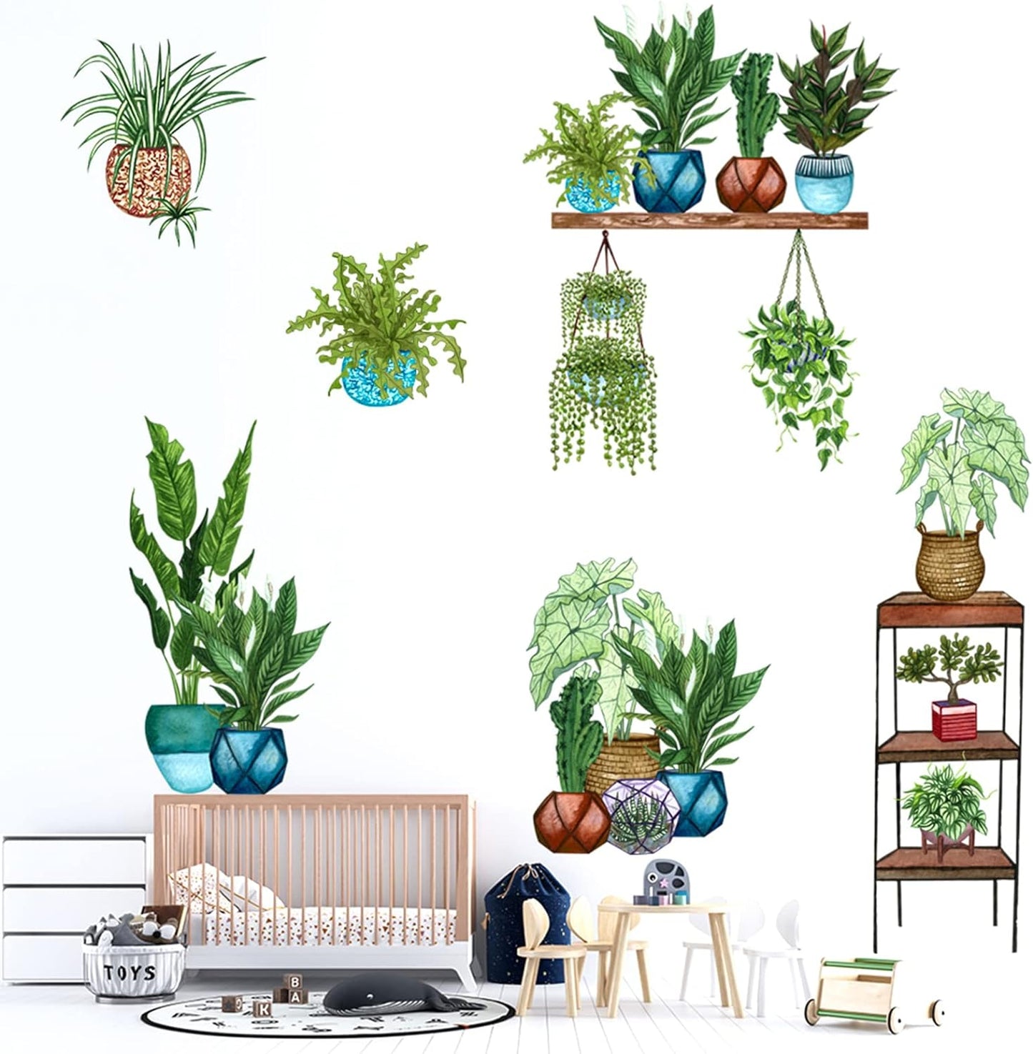 Tropical Plants Green Leaves Wall Stickers - China To BD Web