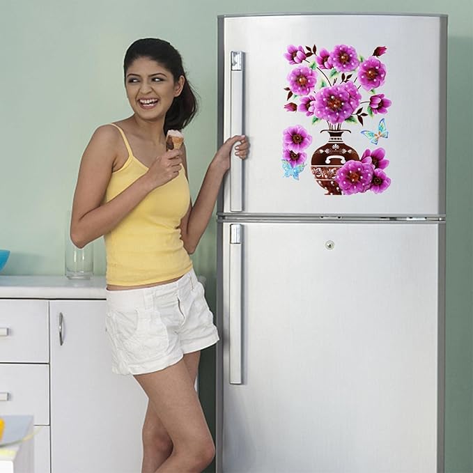 Vase Wall Sticker Waterproof Lovely Simulation Butterfly Floral Decals - China To BD Web