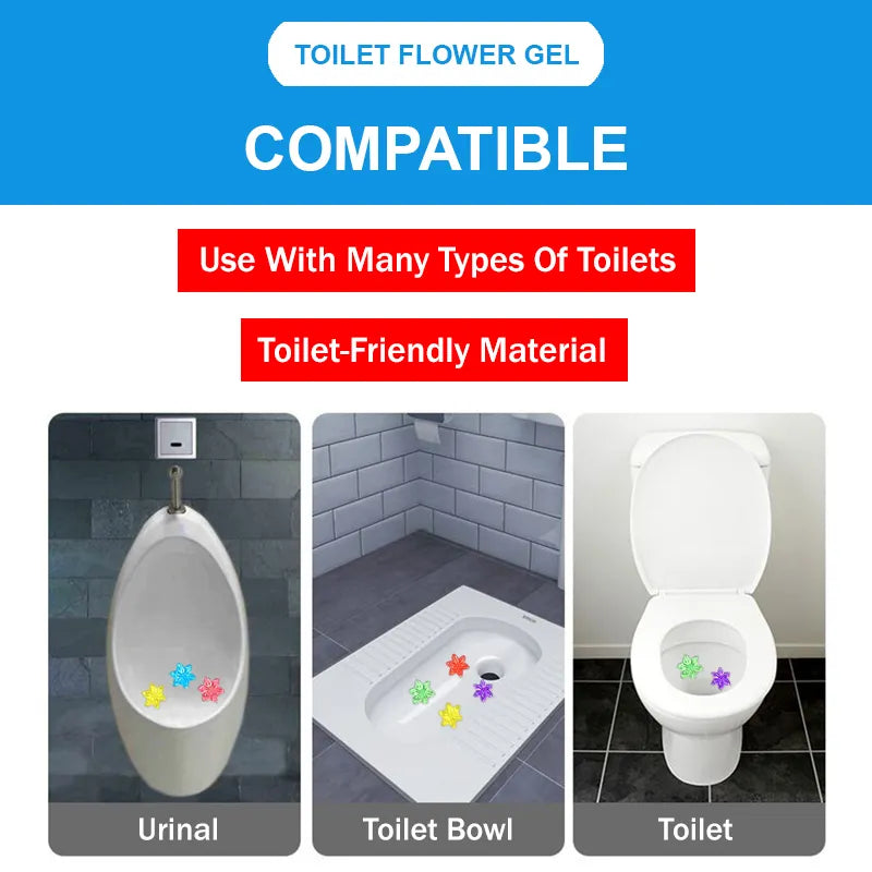 Toilet Deodorization Cleaner Gel Ocean+Rose Combo