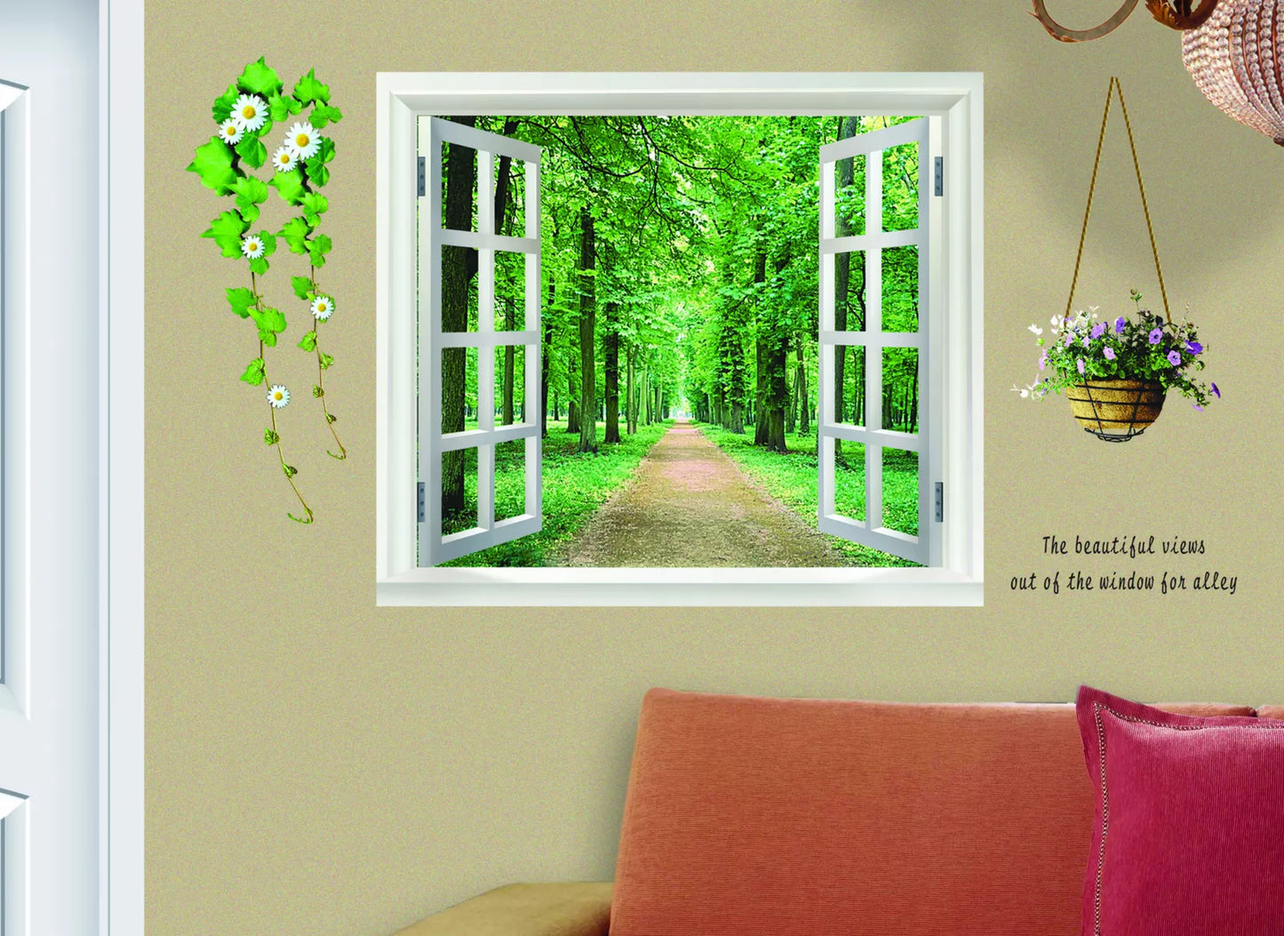 কম্বো অফার (টাইপ-১+টাইপ-২) উইন্ডো স্টিকার Window Alley Decorative Wall Stickers Combo