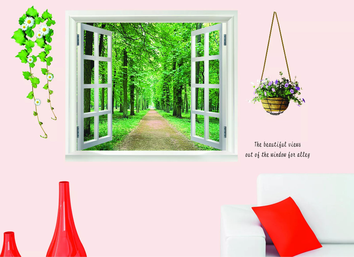 কম্বো অফার (টাইপ-১+টাইপ-২) উইন্ডো স্টিকার Window Alley Decorative Wall Stickers Combo